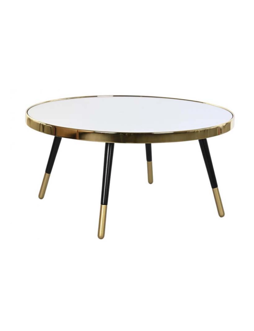 It - Mesa De Centro Com Espelho De Aço 82,5X82,5X40 Dourado