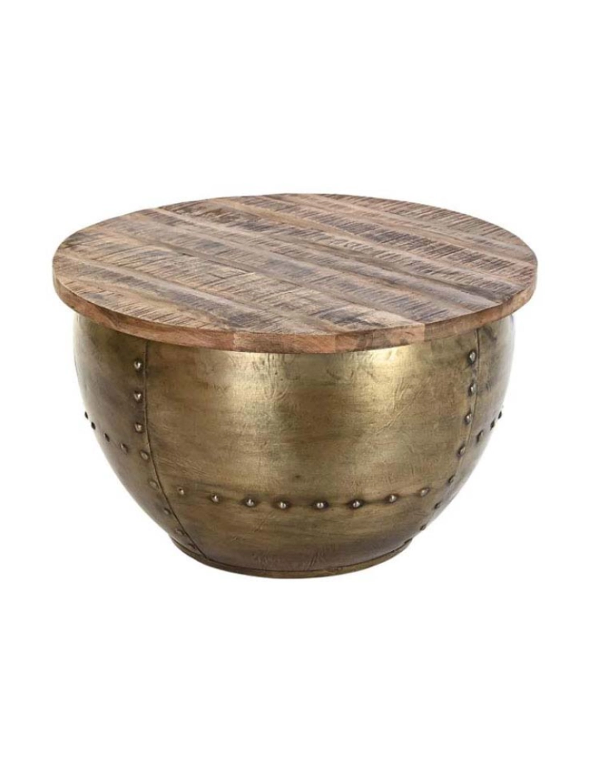 It - Mesa De Centro Com Alça De Metal 68X68X44 11,48 Dourada