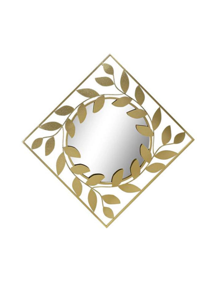 It - Espelho De Metal Espelho 120X2,5X120 Louro Dourado