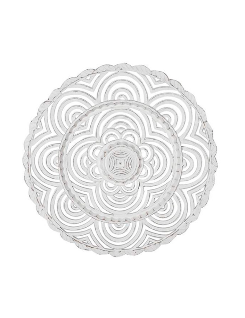 It - Decoração de Parede Mdf 90X4X90 Mandala Decape Branco