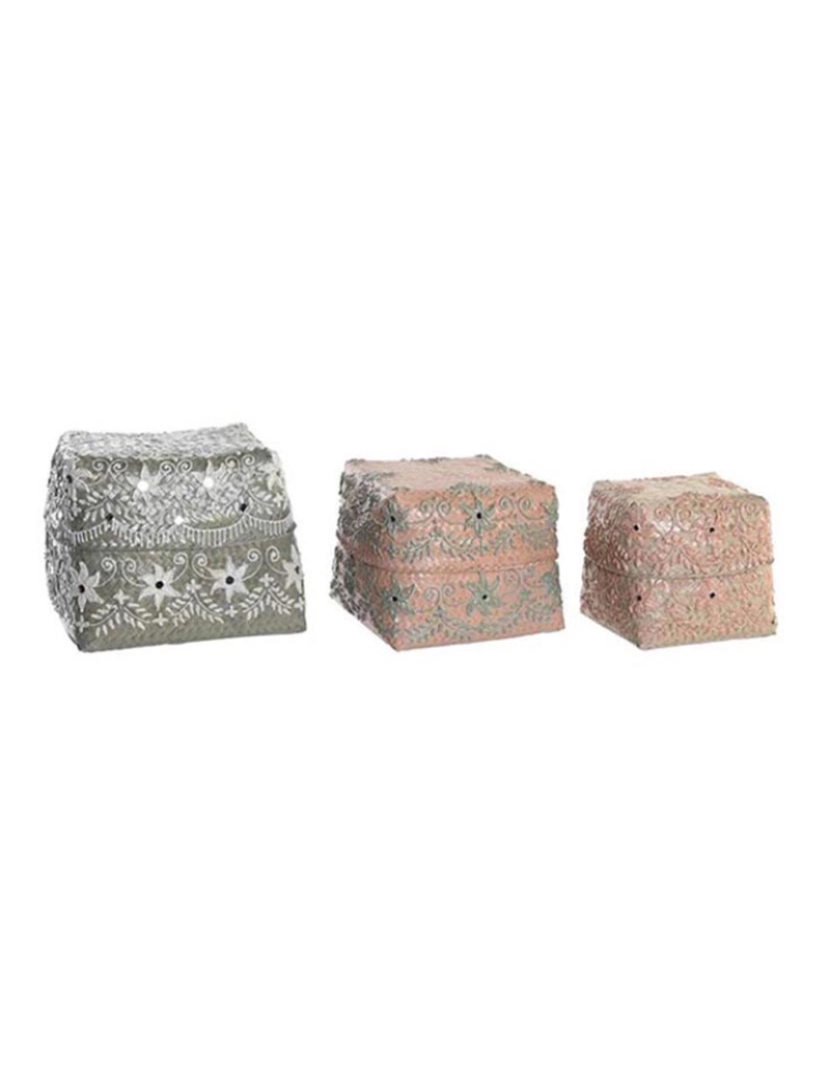 It - Conjunto de 3 Cesta de Bambu 27X27X23 22X19 19X17 Multicolor