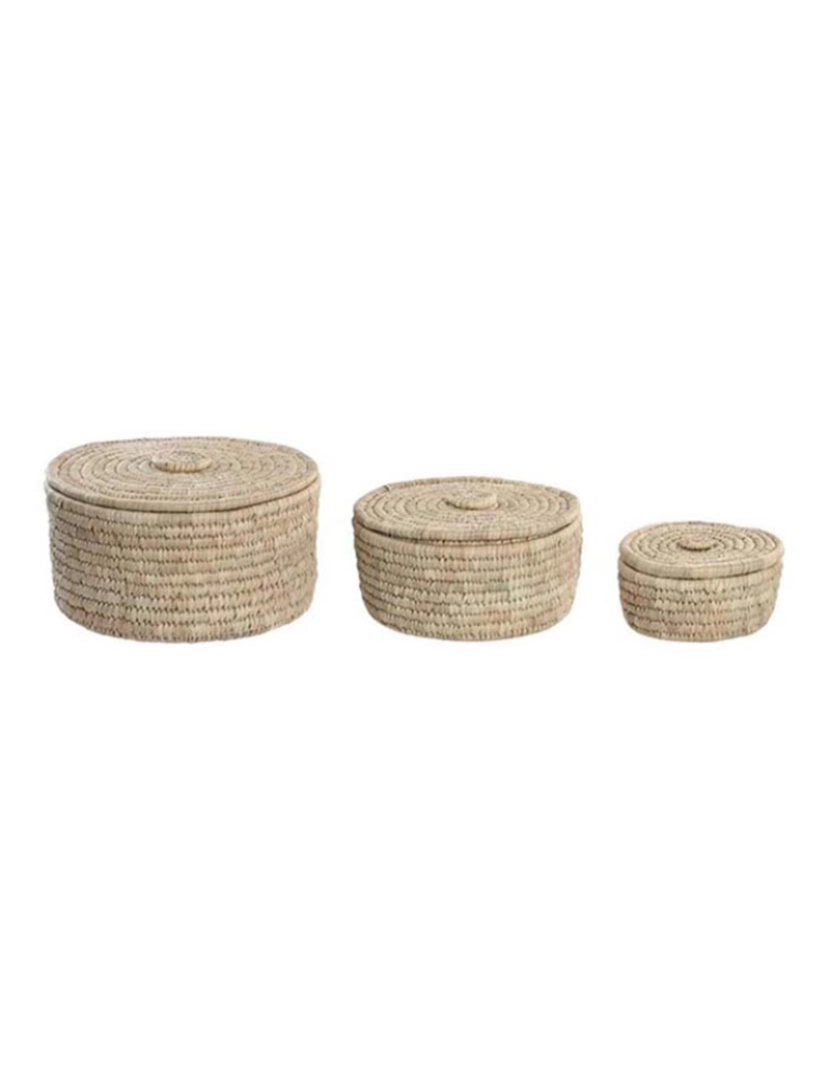 It - Conjunto de Cesta 3 Fibras 35X35X19 Natural