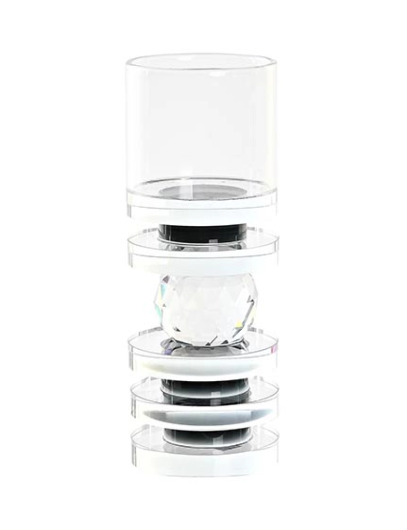 It - Castiçais DKD Home Decor Azul Preto Cristal 6 x 6 x 16 cm