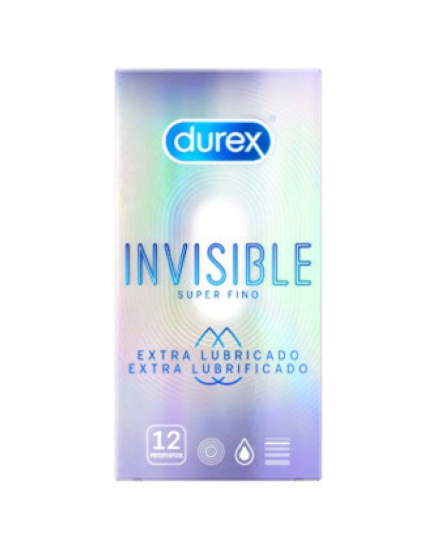 Durex - DUREX Invisible Extra Lubrificado Preservativos 12 unidades