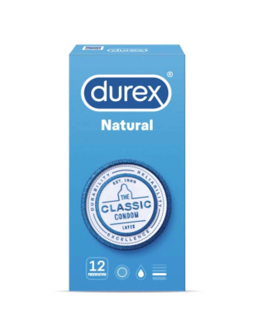 Durex - DUREX Preservativos Natural Plus 12 unidades