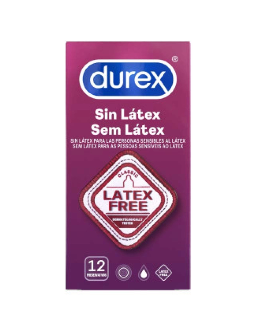 Durex - DUREX Preservativos Sem Látex 12 unidades