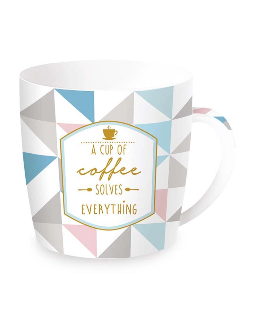 EasyLife - Caneca Porcelana 350 Ml Caixa Lata Uma Chávena Café Resolve Tudo