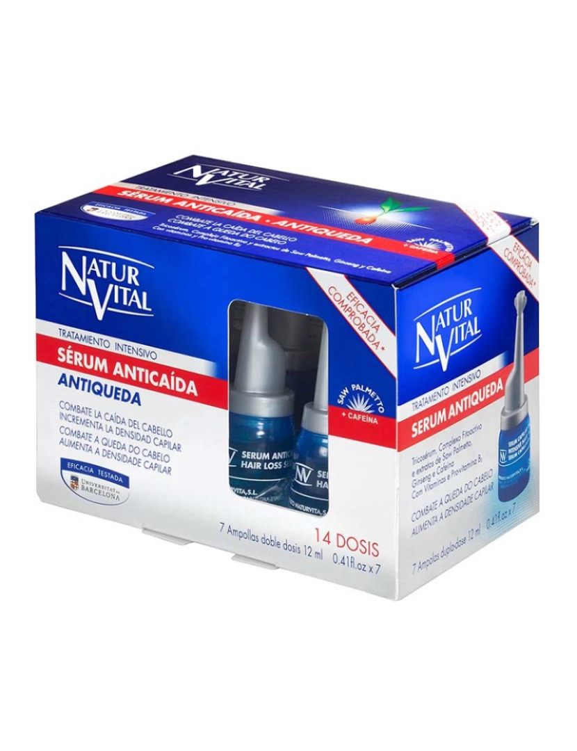 Natur Vital - Ampolas Sérum Anti-Queda Tratamento Intensivo 7x12Ml