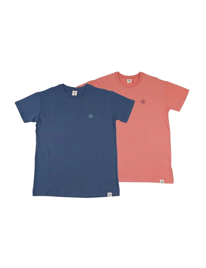 Time of Bocha - Pack 2 T-Shirts Homem Azul-Rosa