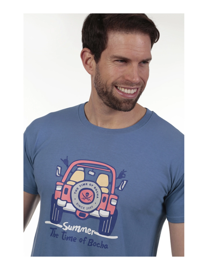 Time of Bocha - T-Shirt Homem Azul