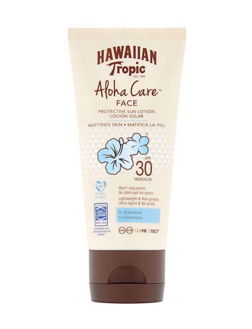 Hawaiian Tropic - Loção Solar Aloha Care Face SPF30 90 ml