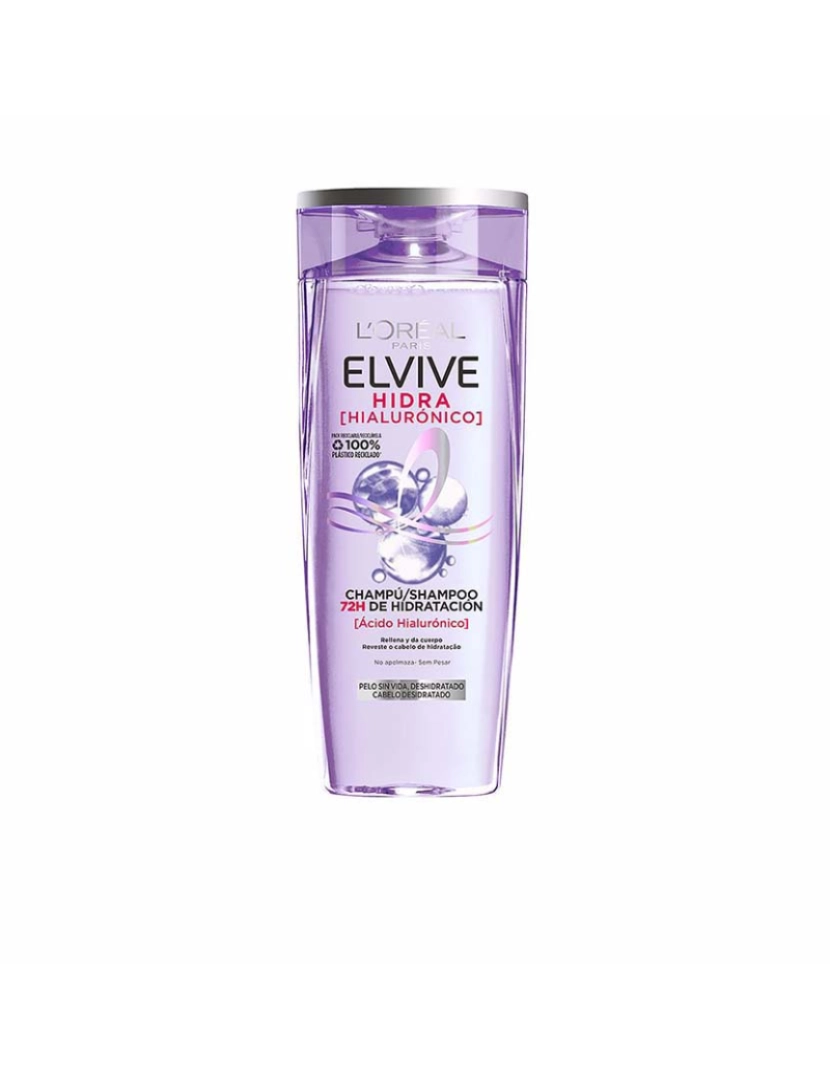 L'ORÉAL PARIS - Elvive Hidra Hialurónico Champú 72H Hidratación 370 Ml