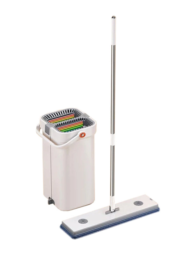 Joybos - Esfregona manual com espremedor e almofadas de microfibra