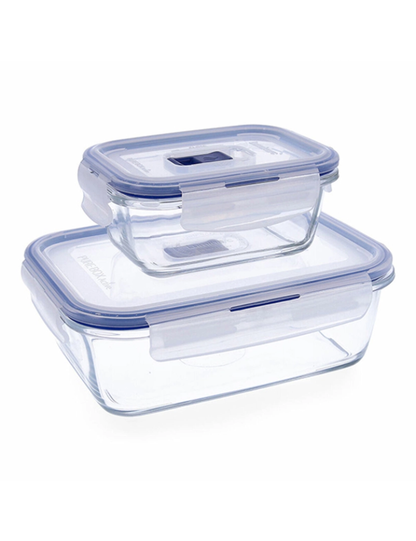 Luminarc - Conjunto de Lancheiras Luminarc Pure Box Cristal Duas cores (2 Peças)